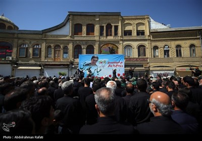 مراسم تشییع پیکر سرباز وظیفه شهید عباس حیدری در همدان
