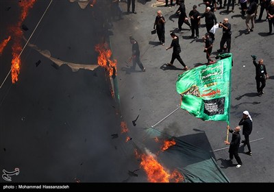 خیمه سوزان ظهر عاشورا - چهارراه گلوبندک تهران