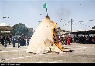 مراسم خیمه سوزان ظهر عاشورا – قزوین