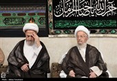 مراسم عزاداری روز عاشورا در بیوت مراجع تقلید برگزار شد+ تصاویر