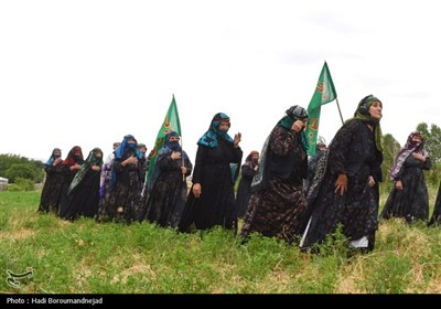 زنان قره‌داغ پای کار عزای امام حسین (ع)