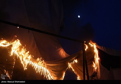 خیمه سوزان عصر عاشورا در میدان امام حسین (ع)