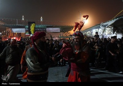 مراسم شام غریبان حسینی در حرم حضرت معصومه(س)