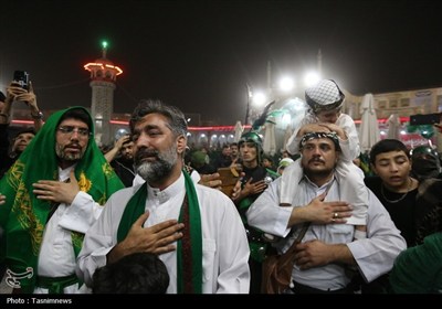مراسم شام غریبان حسینی در حرم حضرت معصومه(س)