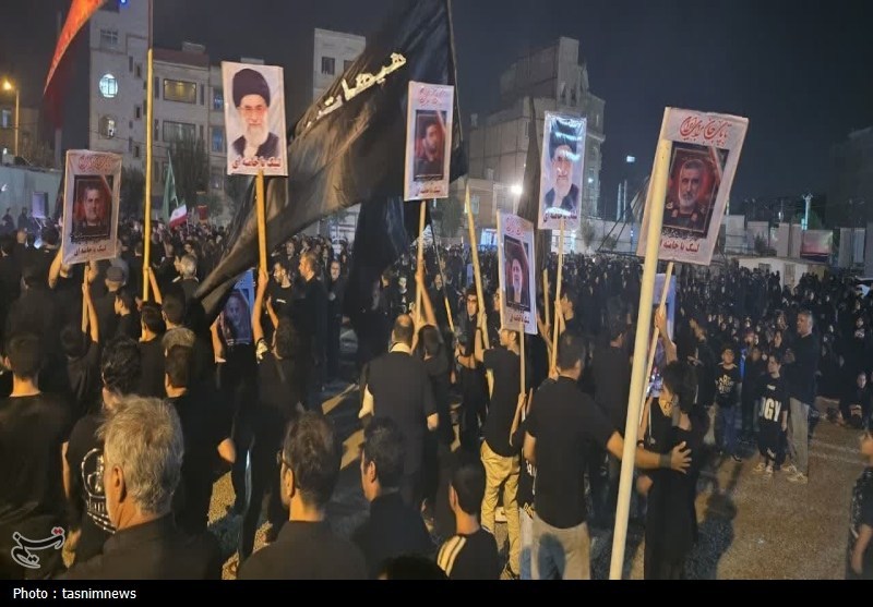 فریاد «لبیک یا خامنه‌ای» در شام غریبان حضرت اباعبدالله الحسین(ع) باقرشهر