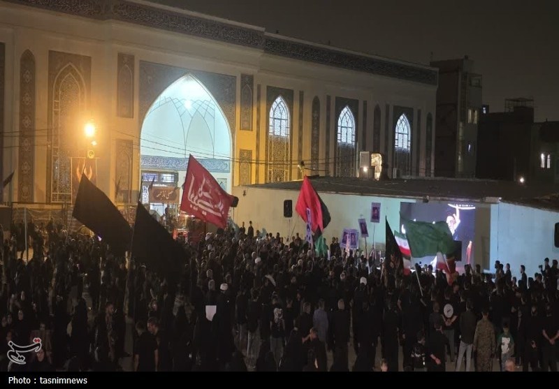 فریاد «لبیک یا خامنه‌ای» در شام غریبان حضرت اباعبدالله الحسین(ع) باقرشهر