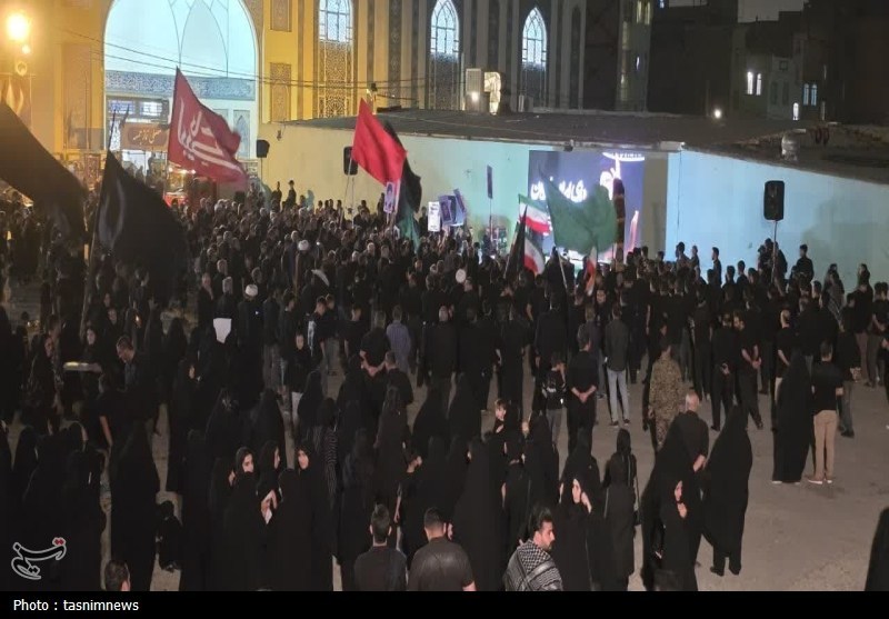 فریاد «لبیک یا خامنه‌ای» در شام غریبان حضرت اباعبدالله الحسین(ع) باقرشهر