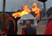 آئین سنتی خیمهبرداری نوشآباد برگزار شد+تصاویر