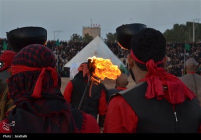آئین سنتی خیمه‌برداری نوش‌آباد برگزار شد