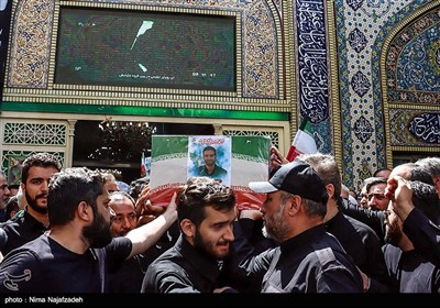 تشییع پیکر مطهر سه شهید در مشهد