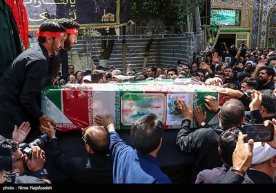 تشییع پیکر مطهر سه شهید در مشهد