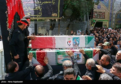 تشییع پیکر مطهر سه شهید در مشهد