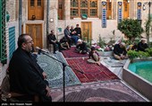 مراسم روضه اباعبدالله الحسین (ع)در خانه تاریخی نبوی قزوین