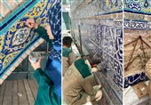 بازگشت شکوه و زیبایی به قلب حرم رضوی/ مرمت ایوان عباسی