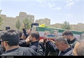 تشییع باشکوه پیکر شهید والامقام ناصر قهرمانی در اسلامشهر+تصاویر