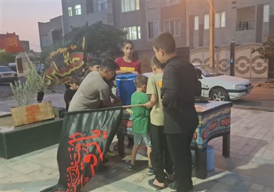 موكب،كودكان،عزاداران،شربت،حسين،شب،بيرجند،ليوان،محرم