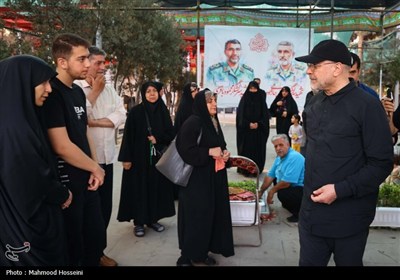 حضور سحرگاهی محمدباقر قالیباف بر مزار شهدای تهاجم رژیم صهیونیستی