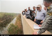 بازدید  استاندار خوزستان از تالاب هورالعظیم و نقطه صفر مرزی