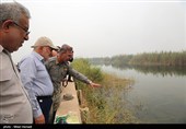 بازدید  استاندار خوزستان از تالاب هورالعظیم و نقطه صفر مرزی