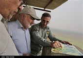 بازدید  استاندار خوزستان از تالاب هورالعظیم و نقطه صفر مرزی