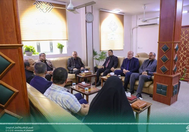 القائم بأعمال جامعة الامام الرضا (ع) الدولیة یزور جامعة العمید فی کربلاء