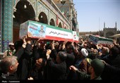 تشییع دو شهید حملات رژیم صهیونیستی در حرم حضرت معصومه(س)