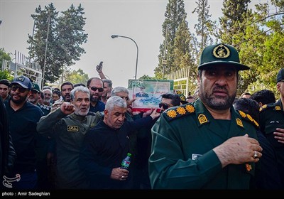 مراسم استقبال از پیکر سردار شهید غلامحسین غیب پرور - شیراز
