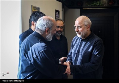 حضور رئیس مجلس در منزل شهیدان طهرانچی، شادمانی و حاجی‌زاده