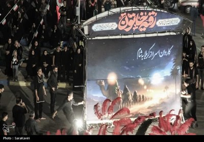 آیین نمادین کاروان اسرای کربلا به شام در آران و بیدگل