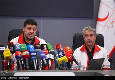 نشست خبری رئیس جمعیت هلال‌احمر