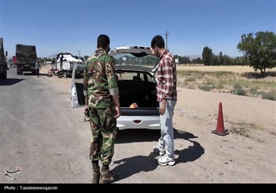 بازدید معاون سیاسی استاندار قزوین از پست‌های ایست‌وبازرسی در قزوین