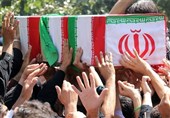 تشییع و خاکسپاری جانباز شهید محمدرضا ربیعی در همدان