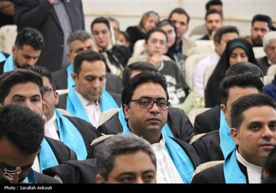 آیین تحلیف 130 کارآموز وکالت کانون وکلای قوه قضائیه در کرمان