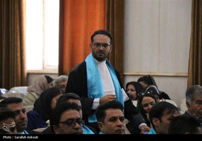 آیین تحلیف 130 کارآموز وکالت کانون وکلای قوه قضائیه در کرمان