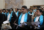 آیین تحلیف 130 کارآموز وکالت کانون وکلای قوه قضائیه در کرمان