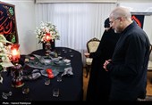 حضور رئیس مجلس در منزل سرداران شهید رشید، سلامی و محققی