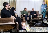 حضور رئیس مجلس در منزل سرداران شهید رشید، سلامی و محققی