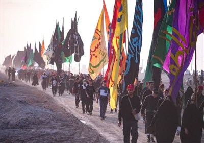 کاروان بزرگ مشایه عشاق الحسین رامشیر در طریق الحسین(نجف-کربلا)