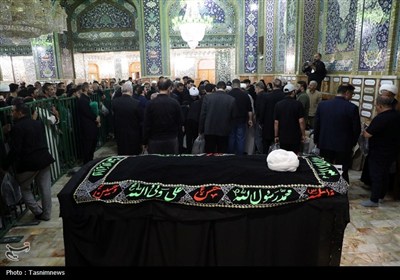 تشییع پیکر آیت‌الله غلامعلی نعیم‌آبادی در حرم حضرت معصومه(س)