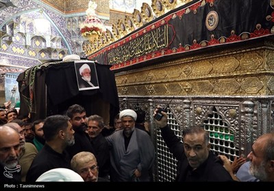 تشییع پیکر آیت‌الله غلامعلی نعیم‌آبادی در حرم حضرت معصومه(س)