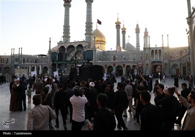 تشییع پیکر آیت‌الله غلامعلی نعیم‌آبادی در حرم حضرت معصومه(س)