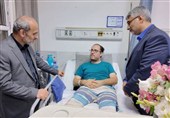 جبلی به عیادت جانبازان حمله رژیم صهیونیستی به صدا و سیما رفت