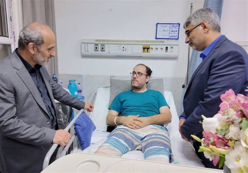 جبلی به عیادت جانبازان جمله رژیم صهیونیستی به صدا و سیما رفت