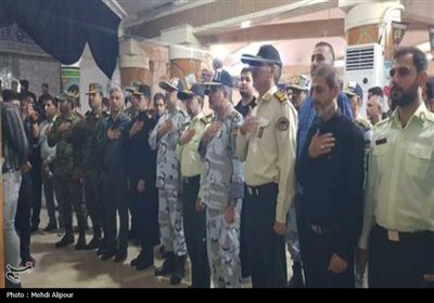 تشییع و خاکسپاری شهید مدافع امنیت ستوان سوم محمدرضا مصیبی در بوشهر