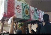 تشییع و خاکسپاری شهید مدافع امنیت محمدرضا مصیبی در بوشهر+تصاویر