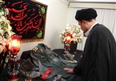 دیدار سیدحسن‌خمینی با خانواده شهید سپهبد حسین سلامی