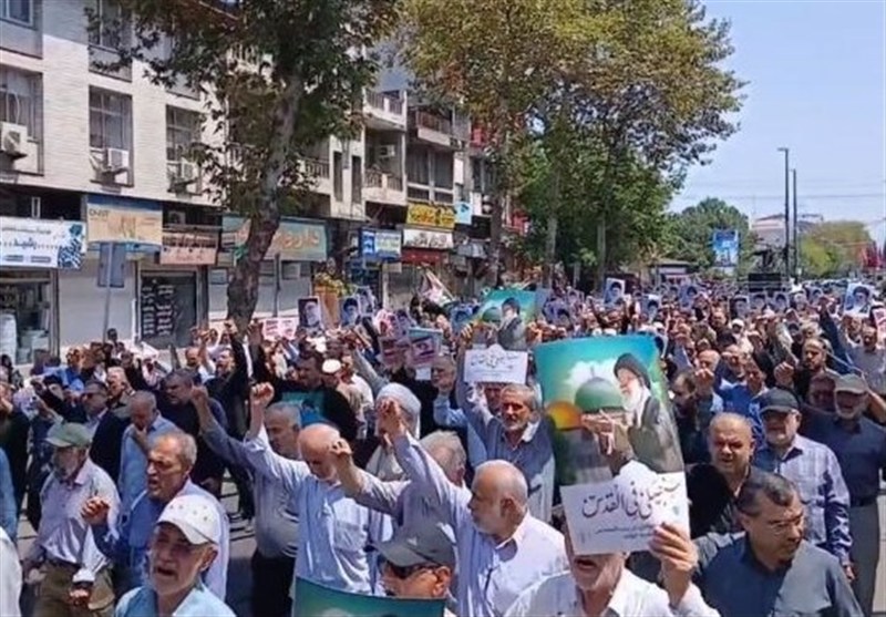 طنین فریاد مظلومان غزه در خیابان‌های گیلان/ اعلام انزجار از صهیونیسم