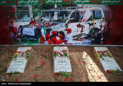 رزمایش نیروهای جمعیت هلال احمر اعزامی به مراسم اربعین حسینی