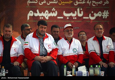 رزمایش نیروهای جمعیت هلال احمر اعزامی به مراسم اربعین حسینی
