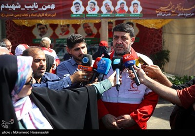 رزمایش نیروهای جمعیت هلال احمر اعزامی به مراسم اربعین حسینی